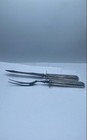 Wallace Sterling Silver Handle 2pc Carving Set Stainless Steel Blade & Fork — photo 3