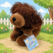 Webkinz Brown Dog Shaggy Ganz HM195 Plush Stu...