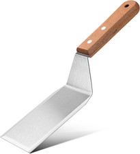 Spatola Cucina in Acciaio Inox Con Manico in Legno, 28 X 7,1 Cm, Paletta Resiste