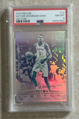 2023 Recon - Victor Wembanyama- Vector -  Rookie RC Spurs - PSA 8