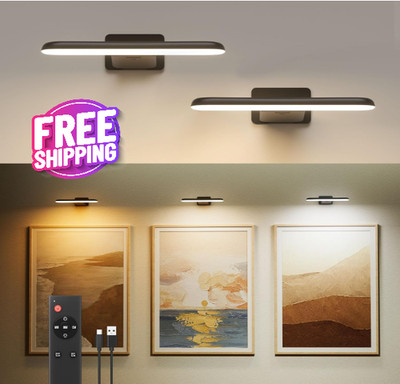 Paquete de 2 luces para cuadros con batería y control remoto, luz para cuadros.