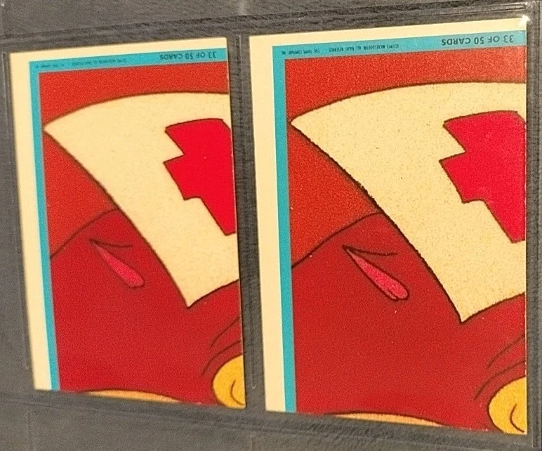 ✌️DOUBLES! REN & STIMPY 1993 TOPPS PRISMATIC 🌀 #33 MY BELOVED ICE CREAM BAR!   - Image 4 of 4