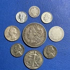 Morgan Dollar, Nickels, Quarters, Dimes US Silver coin lot