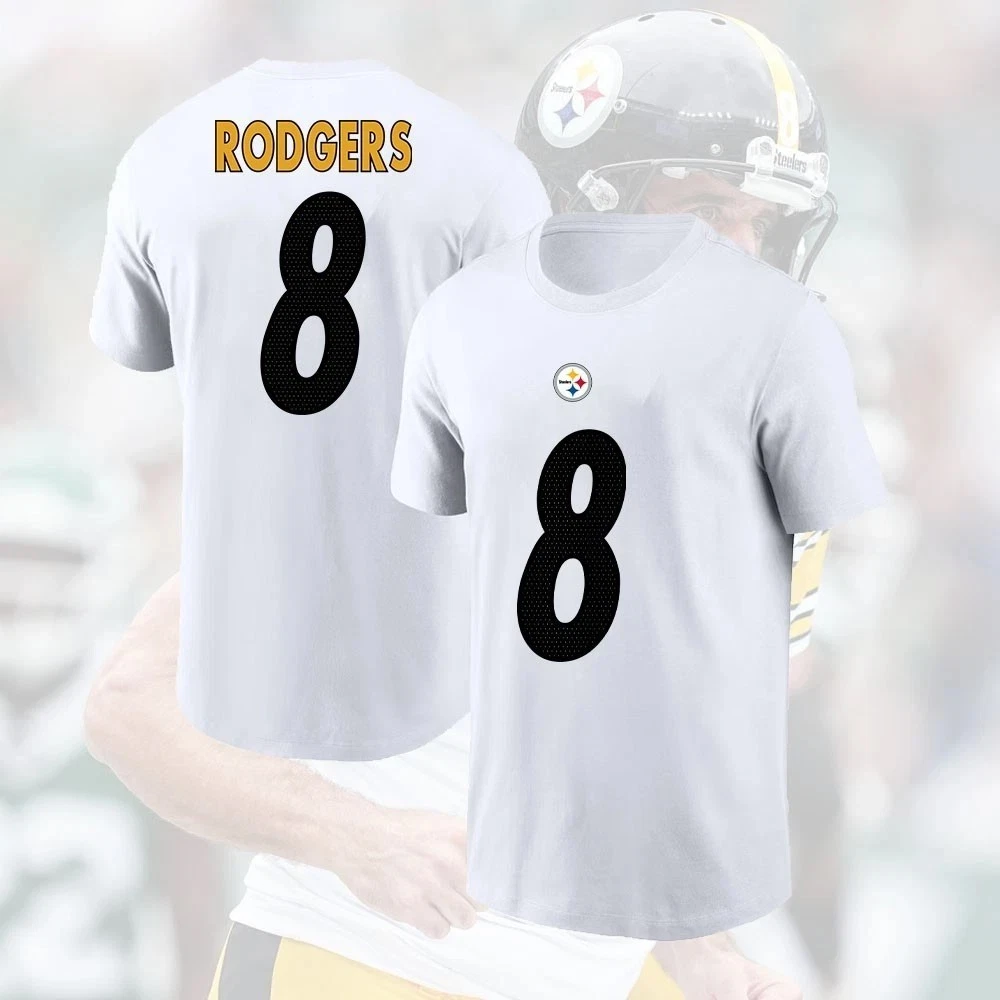 Aaron Rodgers #8 Pittsburgh Steeler Team Name and Number