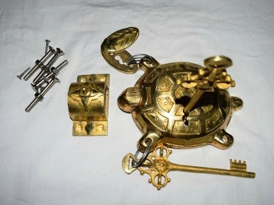Astrogical Turtle Tricky Lock Made of Brass Tortoise Main Door Lock Decor RD941
