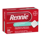 Rennie Spearmint Antacid Tablets 96 Pack – Heartburn & Indigestion Relief