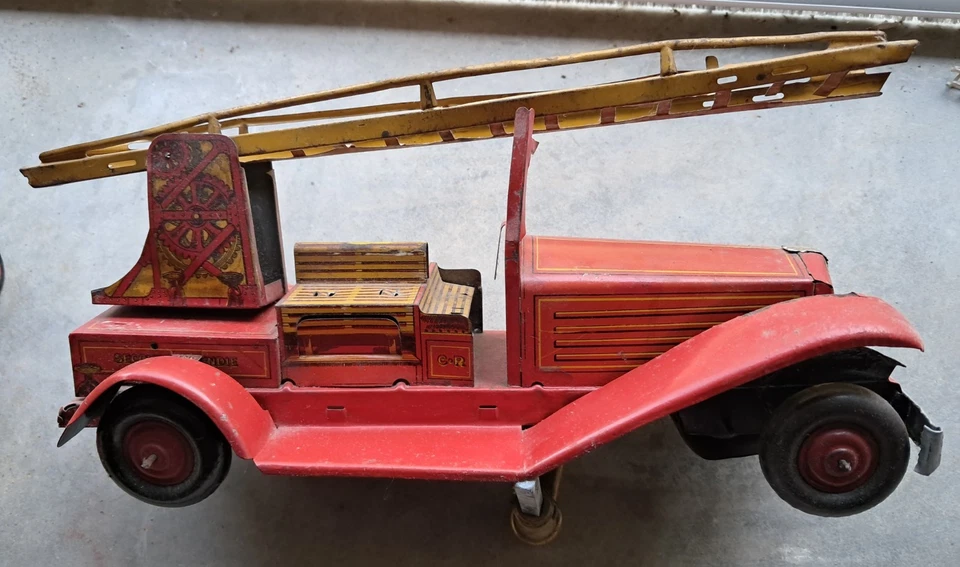JOUETS ANCIEN CAMION POMPIER CR CHARLES ROSSIGNOL Secours Incendie 930 - Photo 3/4