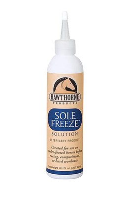 New! Hawthorne SOLE FREEZE SOLUTION For Tender-Footed Horses 8 oz. Horse hooves