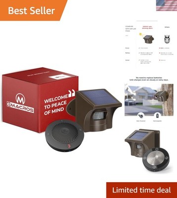 Solar-Powered Motion Sensor Driveway Alert   Reliable Security for Your Home