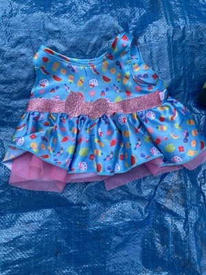 Build a Bear BAB Sanrio Hello Kitty Tropical Summer Dress Blue Satin