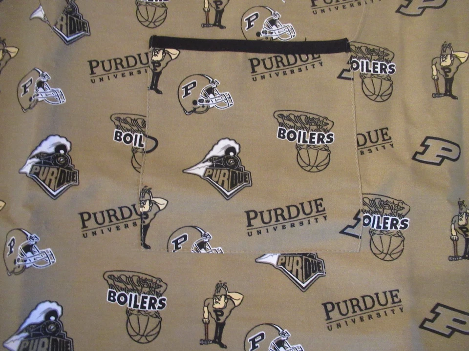 Scrub Dudz Top Purdue College University Size M Medical Uniform Free US Shipping - Image 3 of 4