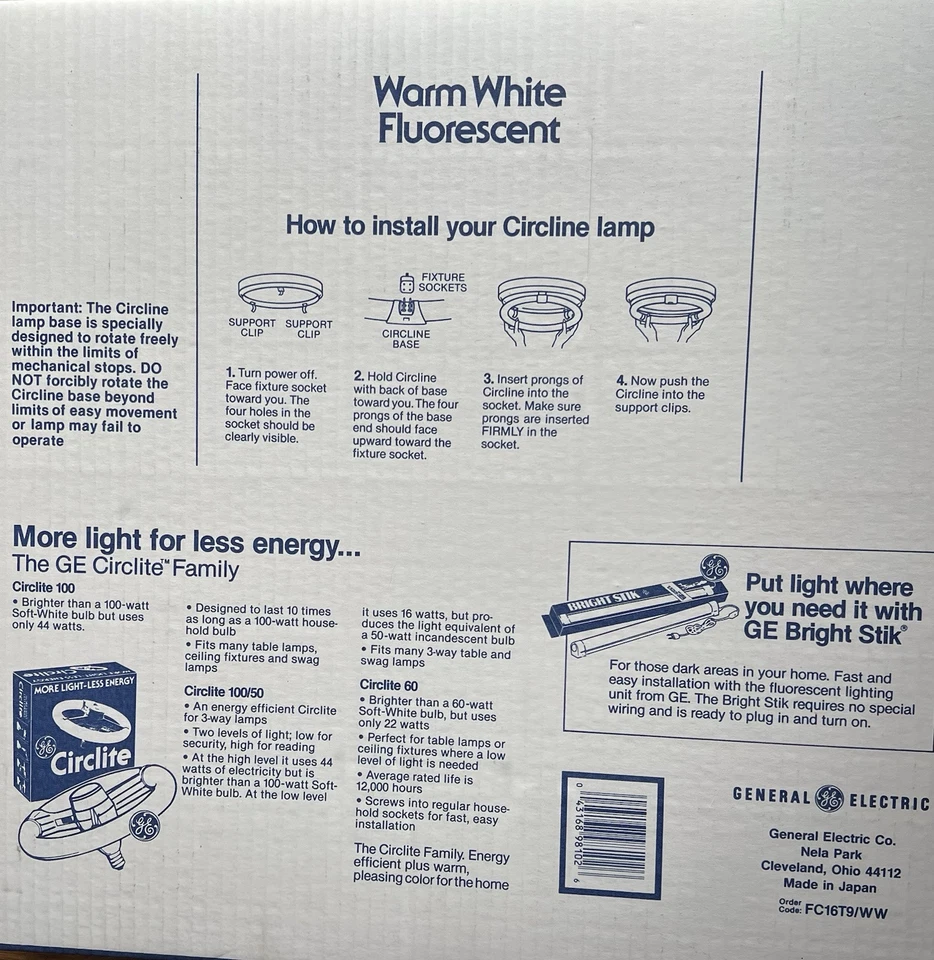 GE 16” Circline 40 Watt Fluorescent Bulbs T9 Warm White Case Of 12 - Image 2 of 2