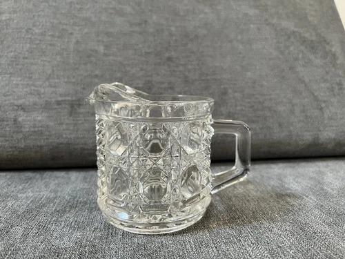 Vintage Windsor Clear Creamer Pitcher By Federal Glass Coin Type Pattern