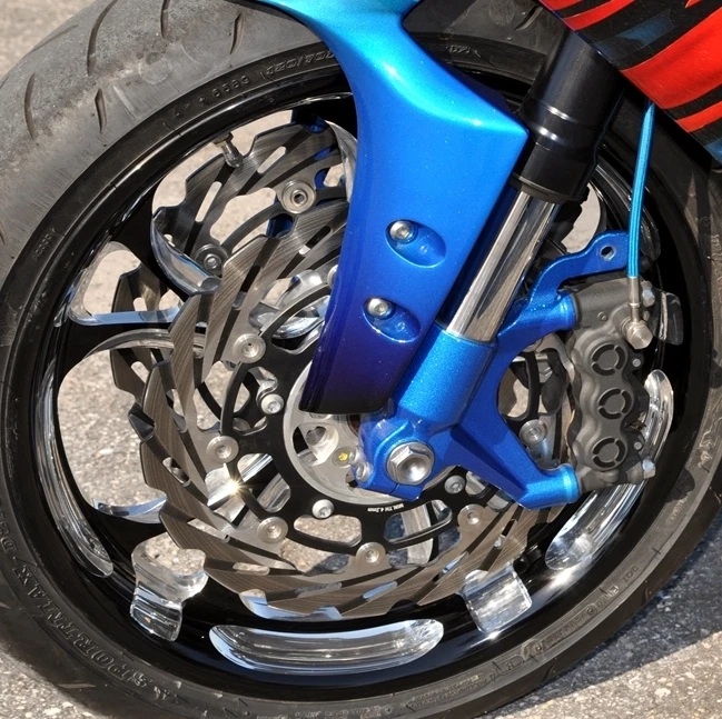 Rotores delanteros Trick - Discos de freno Kawasaki ZX6 ER6 650R ZX10 Z1000 Z750 Z750R 636 Foto 3 de 3