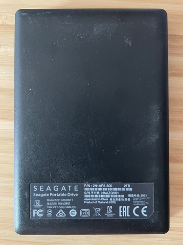 Seagate 2TB External Hard Drive 2N1AP5-500 USB 3.0 - Afbeelding 2 van 3