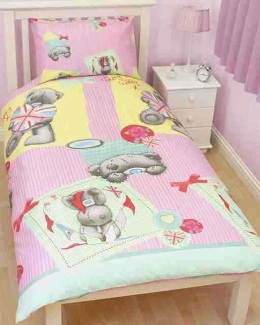 GIRLS PINK TATTY TEDDY VINTAGE DUVET SET & MATCHING CURTAINS ME TO YOU BEDDING eBay