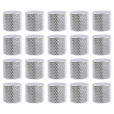 20x Metal Flat Top Guitar Volume Tone Control Knob Potentiometer Caps 6mm Chrome