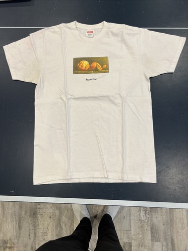 supreme orange peel tee fw15 white size 