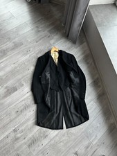 Antique 1930s-40s vintage black Tuxedo Suit Tails Coat Jacket , Vest 