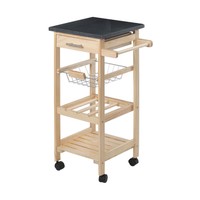 Kitchen Trolley Pinewood Black Granite Top For Everyday Cooking High Quality Kitchen Trolley Pinewood Black Granite Top For Everyday Cooking High Quality