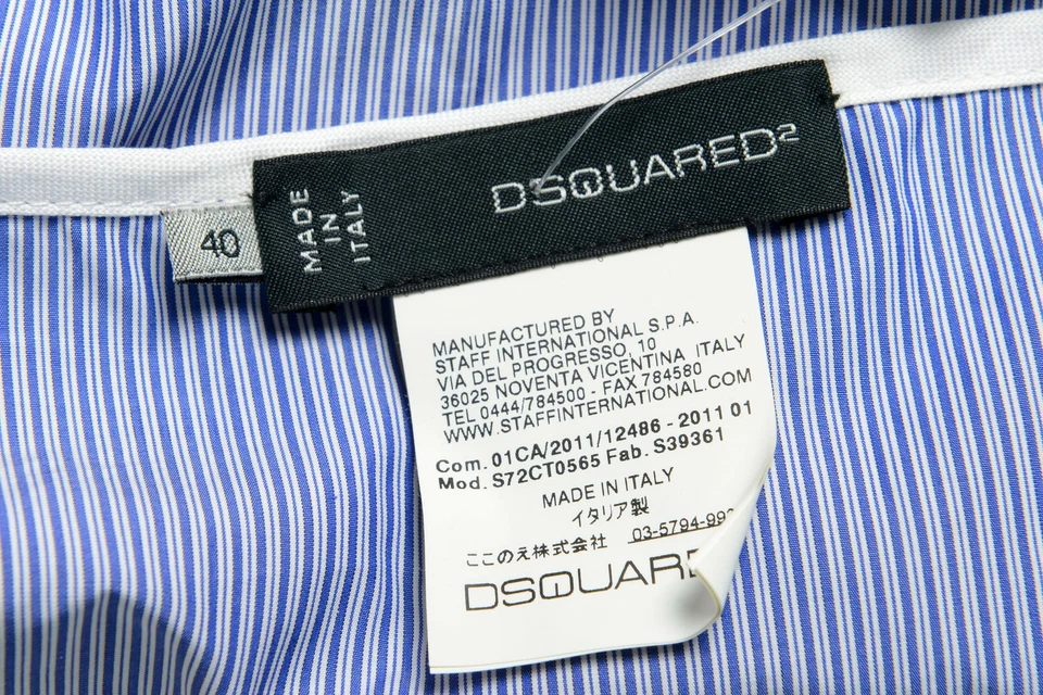 Dsquared2 женщин в полоску блузка верхний США S IT 40 - Изображение 4 из 4