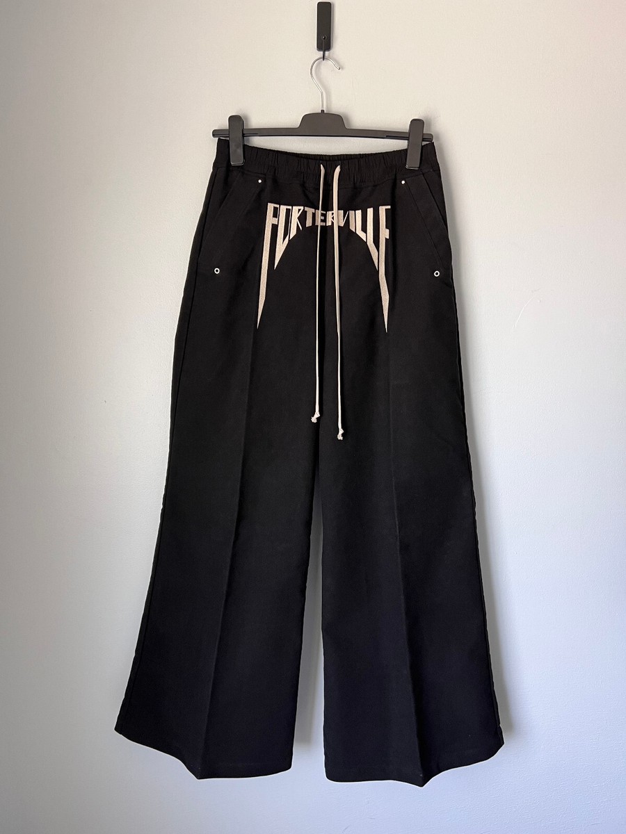 Rick Owens Porterville Wide Belas - Size 50 - Black - NEW - Made