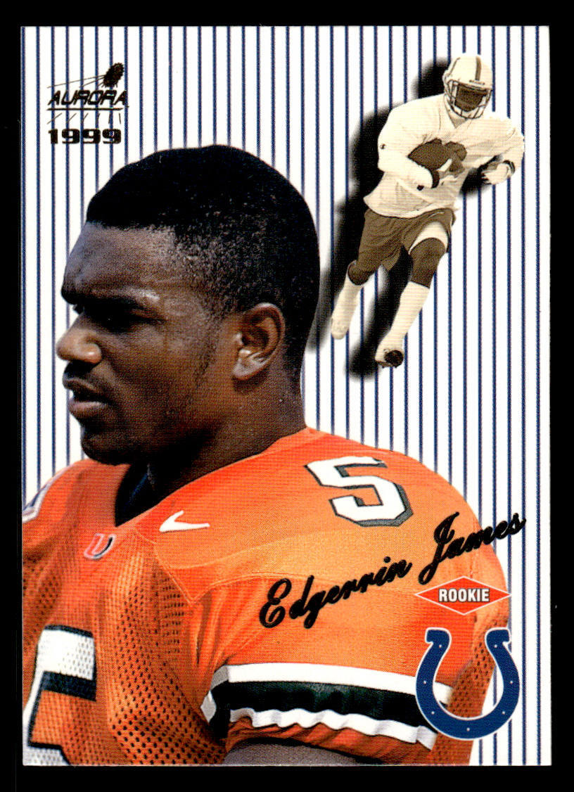 Edgerrin James 1999 Pacific Aurora Pinstripes #62