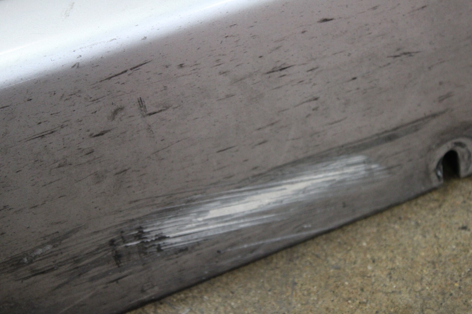 Ferrari F430, Coupe, Spider, LH, Rocker Panel, Silver, Dmg, Used, P/N 68021110