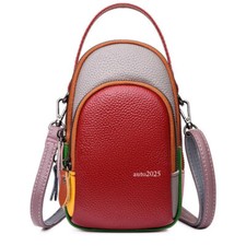 Real Leather Women's Small Crossbody Shoulder Bags, Desinger Colorful Handbags