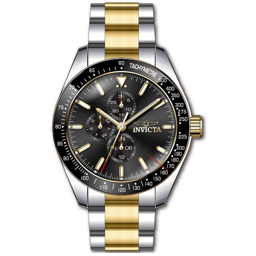 Мужские кварцевые часы Invicta Aviator с черным циферблатом 38969