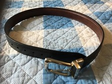 Chaps Boys Reversible Belt Black/ Brown Manmade Leather Sz M 26 28 Dress