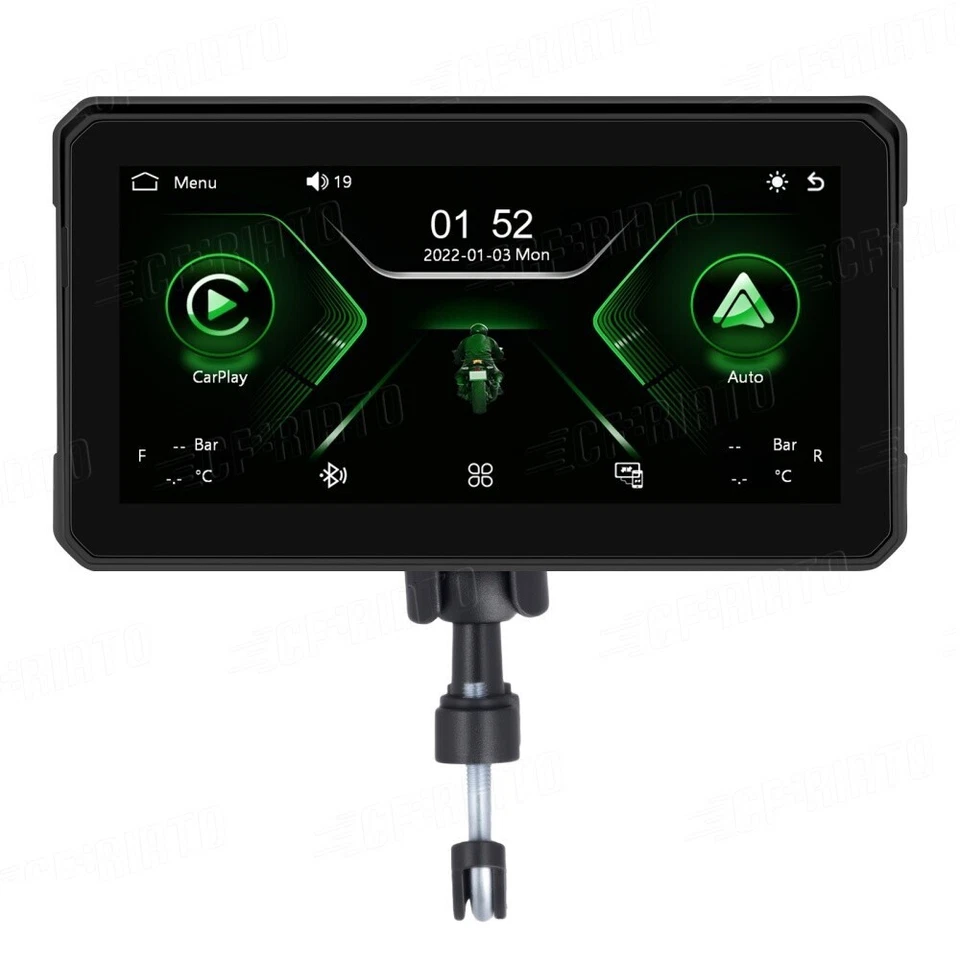 6 inch Portable Wireless Carplay Waterproof IPS Touch Screen BT For Motorcycle - Image 4 of 4