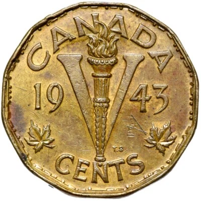 Kanada Canada - König George VI.  - Münze - 5 Cents 1943 - Ottawa - ERHALTUNG ! - Bild 1 von 2