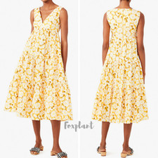NWT kate spade Kate Daisy Vineyard Midi Cotton Dress, Yellow, size 2