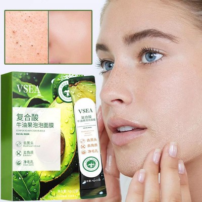 Avocado Blasenmaske Säure Hautreinigung Blase Gesichtsbehandlung G7J8 Maske Schaum V2B1 g6kj
