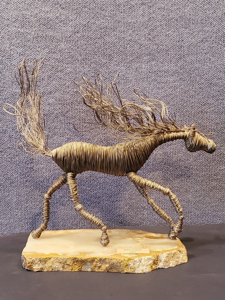 Vtg Vannoy Wireman Streeter Wire Sculpture Folk Art Horse 77