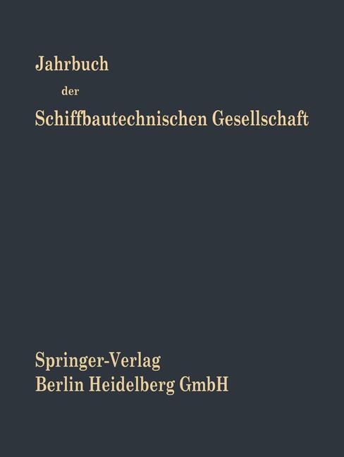 Thumbnail - Jahrbuch Der Schiffbautechnischen Gesellschaft | Buch | 9783662374665