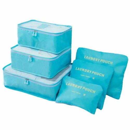 6x Set Travel Storage Bag for Clothes Luggage Packing Cube Organizer Suitcase US - Picture 12 of 19