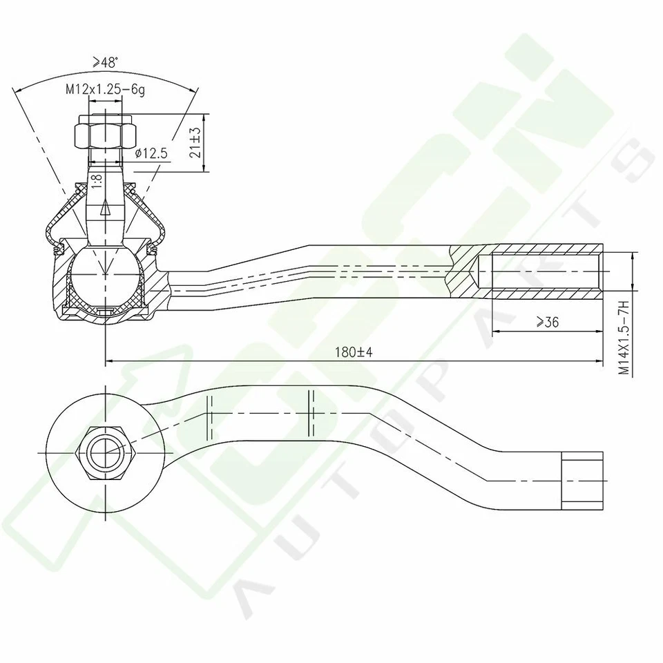6x Complete Front Control Arm Tie Rod Ends Fits 1999-2004 2005 2006 Suzuki XL-7 Foto 3 de 4