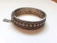 Vintage Bracelet Amazing Berber Handmade Morocco Silver Color
