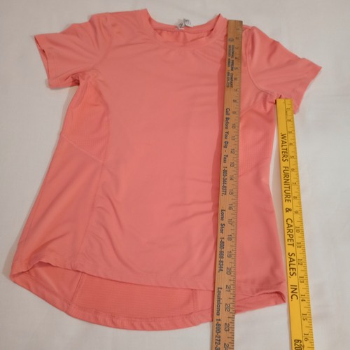 Danskin Now Girls Drimore T-Shirt Size L 10-12 Coral Short Sleeve Breathable EUC - Picture 3 of 13