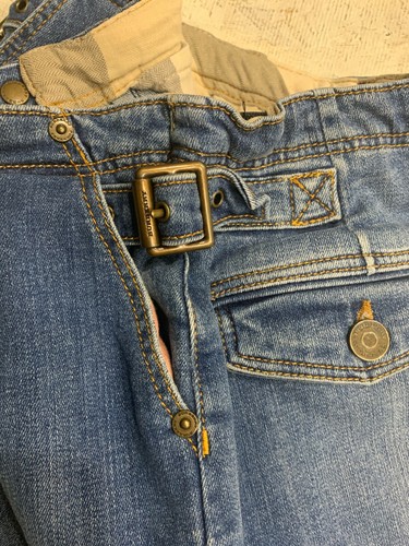 Burberry Children Size 10 Y 140 cm Mini Denim Skirt Cotton Side Buckle Pocket - Picture 7 of 10