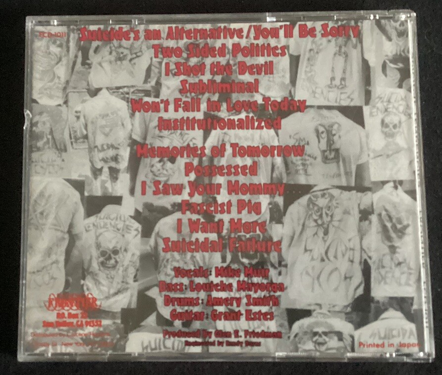 SUICIDAL TENDENCIES (CD, Frontier, Made In Japan, Like New) -JD | eBay