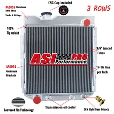 3 Row Radiator For 1960-1966 Ford Falcon Mustang Ranchero Econoline Mercury AT