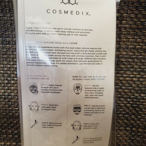 COSMEDIX Set di pennelli per la cura della pelle applicatore maschera bifacciale e pennello per la pulizia. 2pz - Foto 6 di 7