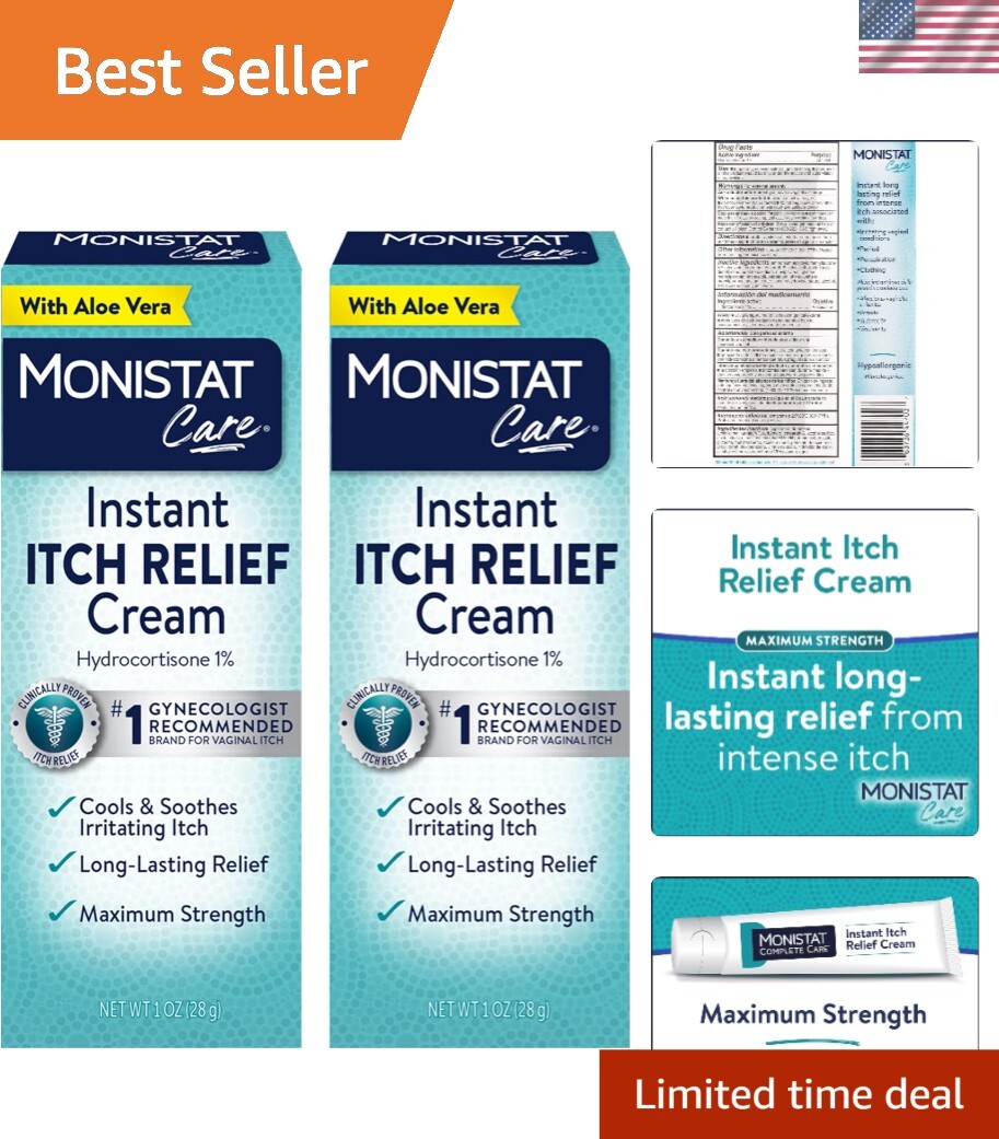 Fast Acting Feminine Itch Relief Cream - 1 oz, Maximum Strength, 2 Pack