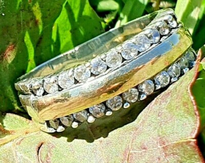  Best gifts for her  Sterling Silver & 9k Gold Ring with CZ.