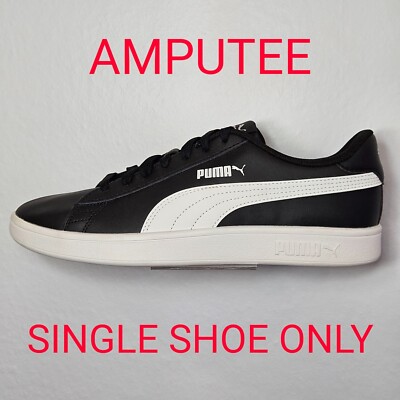 PUMA Men's Smash V2 Casual Sneakers ~ Black ~ Amputee/Single Shoe