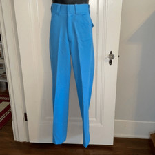 Vtg 70s baby blue double knit polyester pants