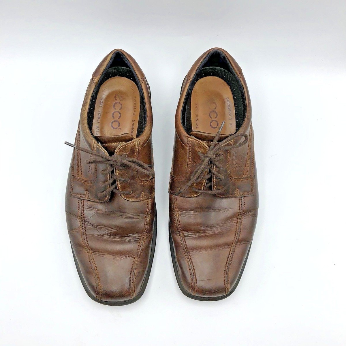 Ecco Leather Dress Shoes, Size 12.5, Brown Men main image 2